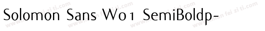 Solomon Sans W01 SemiBoldp字体转换